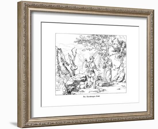 The Rheinberger's Grave-Alfred Rethel-Framed Giclee Print