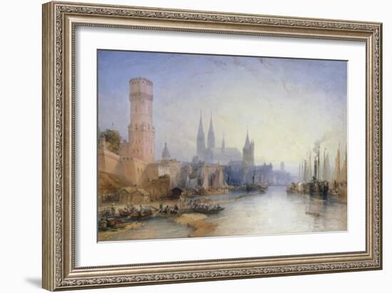 The Rhine at Cologne, 1891-William Callow-Framed Giclee Print