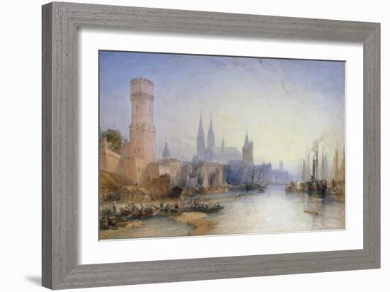 The Rhine at Cologne, 1891-William Callow-Framed Giclee Print