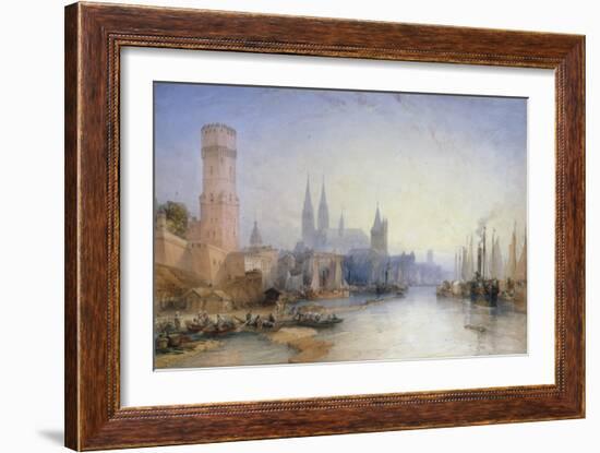 The Rhine at Cologne, 1891-William Callow-Framed Giclee Print