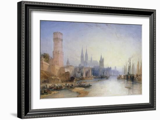 The Rhine at Cologne, 1891-William Callow-Framed Giclee Print