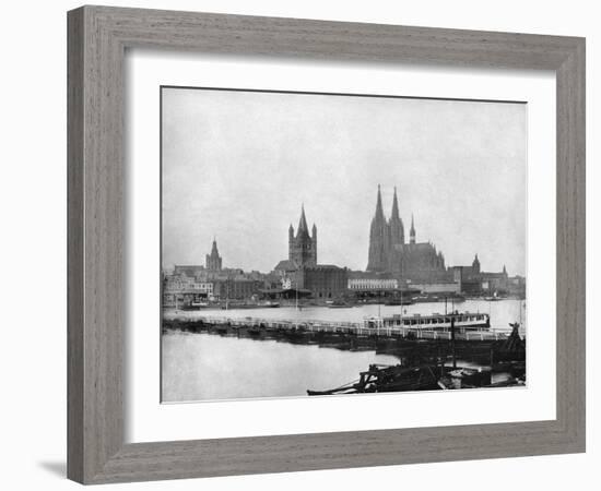 The Rhine at Cologne, Germany, 1893-John L Stoddard-Framed Giclee Print