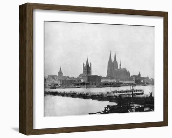 The Rhine at Cologne, Germany, 1893-John L Stoddard-Framed Giclee Print