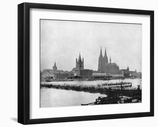 The Rhine at Cologne, Germany, 1893-John L Stoddard-Framed Giclee Print