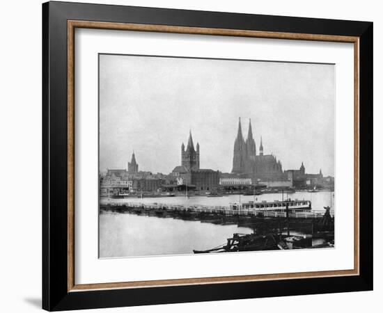 The Rhine at Cologne, Germany, 1893-John L Stoddard-Framed Giclee Print