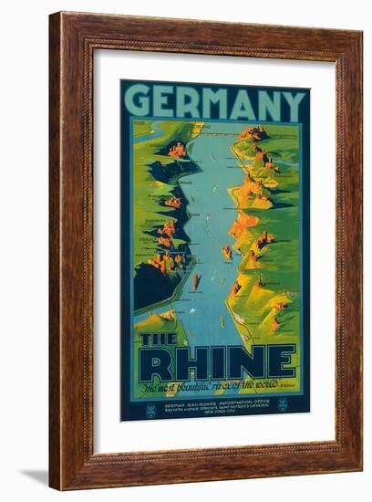 The Rhine, Germany c.1950s-Richard Friese-Framed Art Print