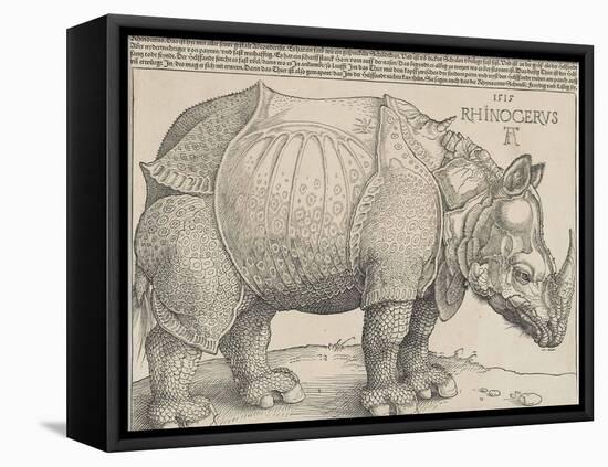 The Rhinoceros, 1515-Albrecht Drer-Framed Premier Image Canvas