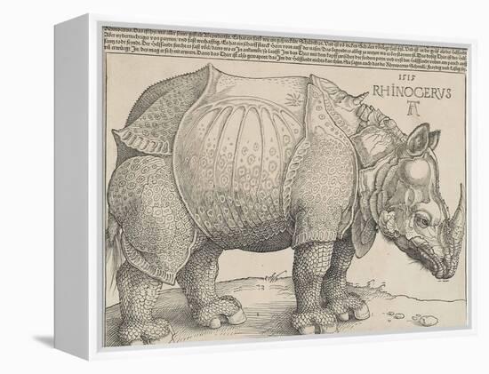 The Rhinoceros, 1515-Albrecht Drer-Framed Premier Image Canvas