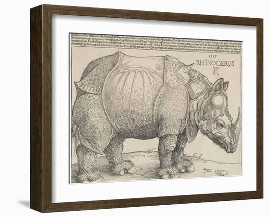 The Rhinoceros, 1515-Albrecht Drer-Framed Giclee Print