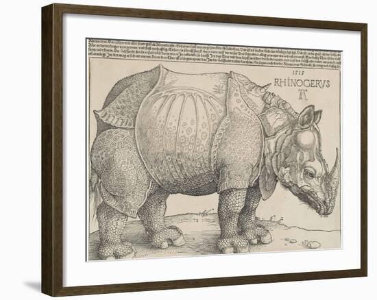 The Rhinoceros, 1515-Albrecht Drer-Framed Giclee Print