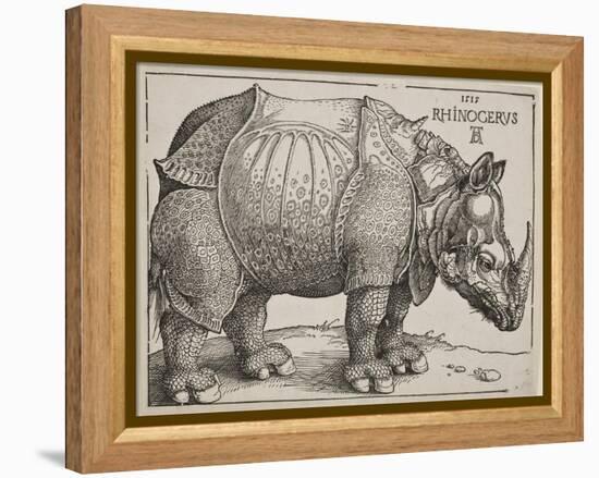 The Rhinoceros, 1515-Albrecht Dürer-Framed Premier Image Canvas