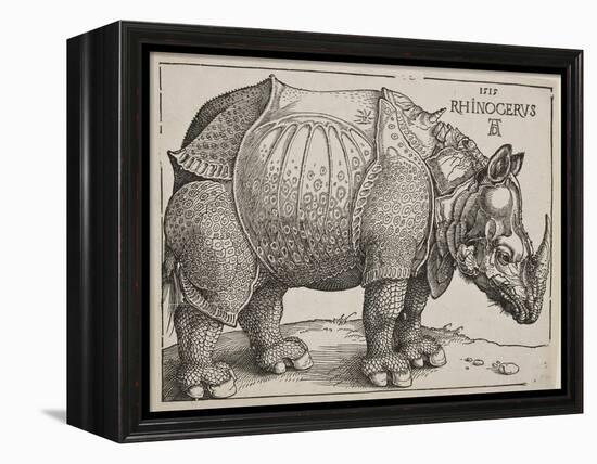 The Rhinoceros, 1515-Albrecht Dürer-Framed Premier Image Canvas