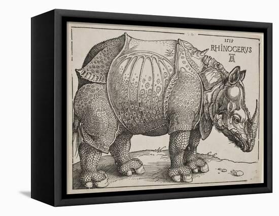 The Rhinoceros, 1515-Albrecht Dürer-Framed Premier Image Canvas