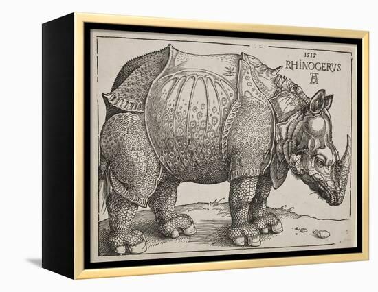 The Rhinoceros, 1515-Albrecht Dürer-Framed Premier Image Canvas