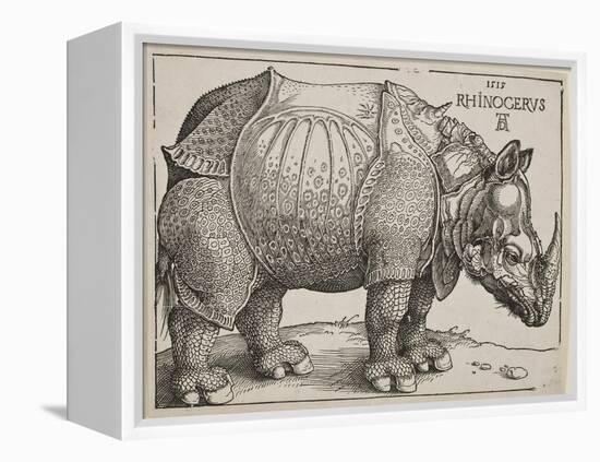 The Rhinoceros, 1515-Albrecht Dürer-Framed Premier Image Canvas