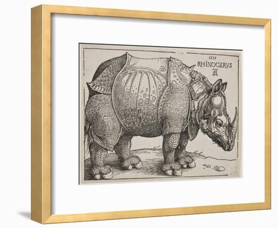 The Rhinoceros, 1515-Albrecht Dürer-Framed Giclee Print