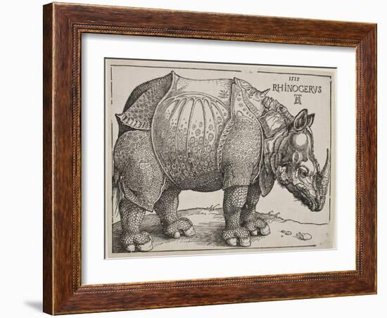 The Rhinoceros, 1515-Albrecht Dürer-Framed Giclee Print