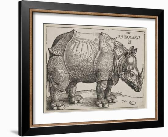 The Rhinoceros, 1515-Albrecht Dürer-Framed Giclee Print