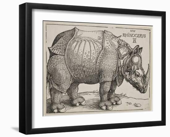 The Rhinoceros, 1515-Albrecht Dürer-Framed Giclee Print