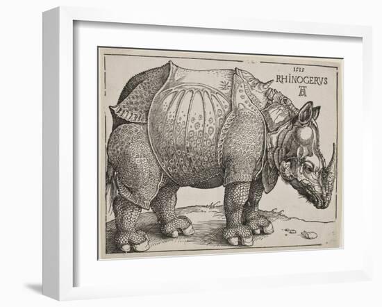 The Rhinoceros, 1515-Albrecht Dürer-Framed Giclee Print