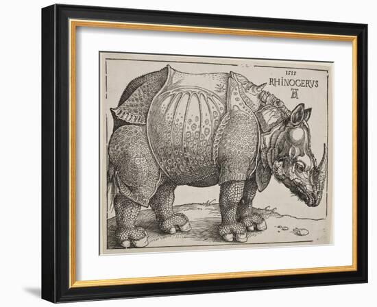 The Rhinoceros, 1515-Albrecht Dürer-Framed Giclee Print