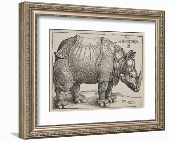 The Rhinoceros, 1515-Albrecht Dürer-Framed Giclee Print