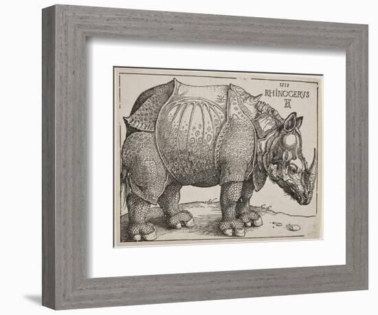 The Rhinoceros, 1515-Albrecht Dürer-Framed Giclee Print