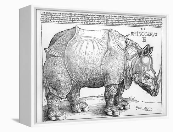 The Rhinoceros, 1515-Albrecht Dürer-Framed Premier Image Canvas