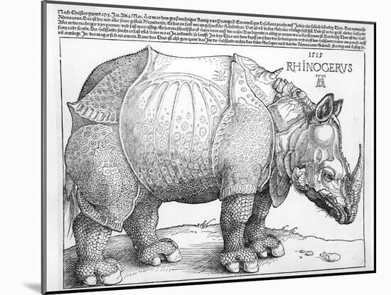 The Rhinoceros, 1515-Albrecht Dürer-Mounted Giclee Print