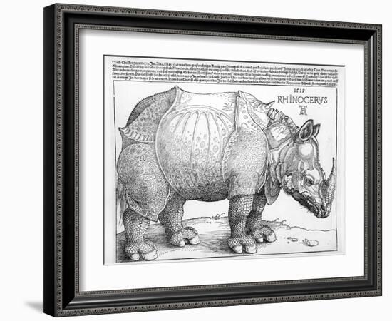 The Rhinoceros, 1515-Albrecht Dürer-Framed Giclee Print