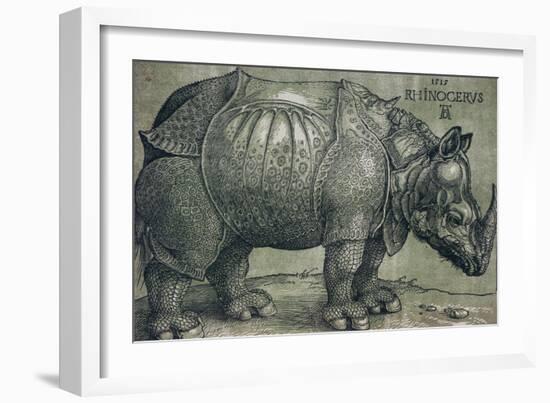 The Rhinoceros, 1515-Albrecht Dürer-Framed Giclee Print