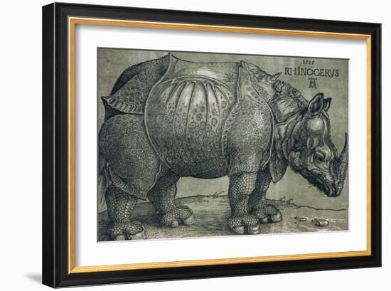 The Rhinoceros, 1515-Albrecht Dürer-Framed Giclee Print