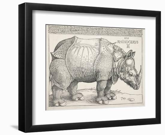 The Rhinoceros-Albrecht Dürer-Framed Premium Giclee Print