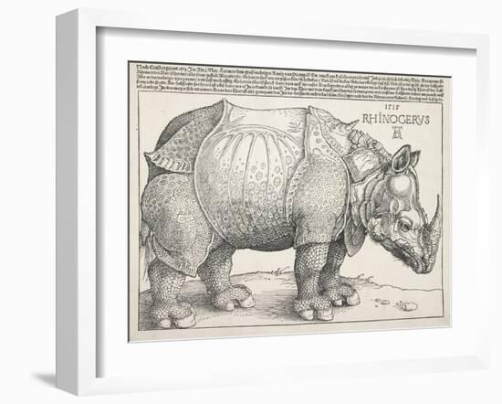 The Rhinoceros-Albrecht Dürer-Framed Art Print