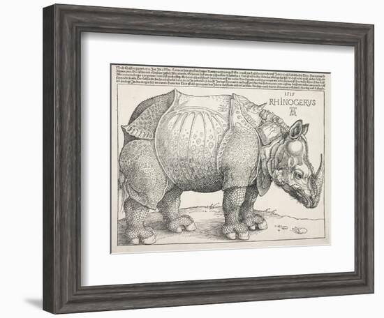 The Rhinoceros-Albrecht Dürer-Framed Art Print