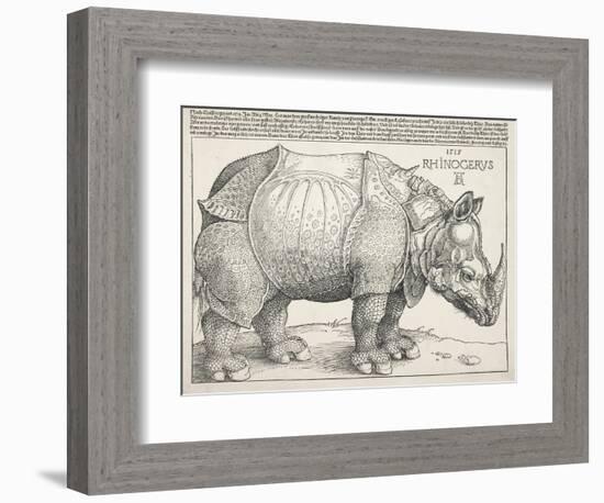 The Rhinoceros-Albrecht Dürer-Framed Art Print