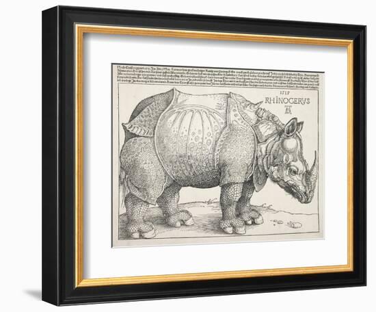 The Rhinoceros-Albrecht Dürer-Framed Art Print