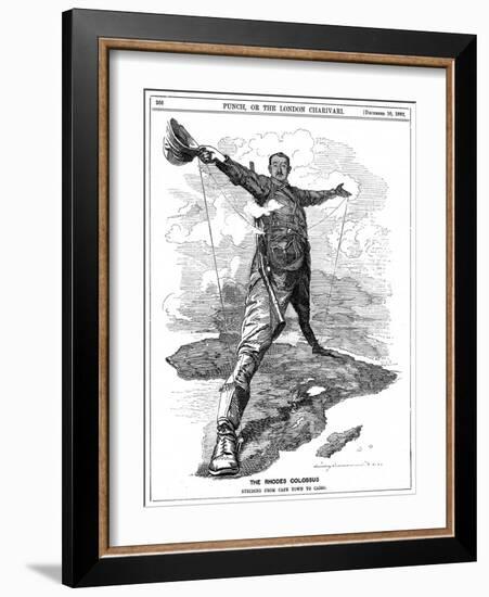 The Rhodes Colossus, 1892-Edward Linley Sambourne-Framed Giclee Print