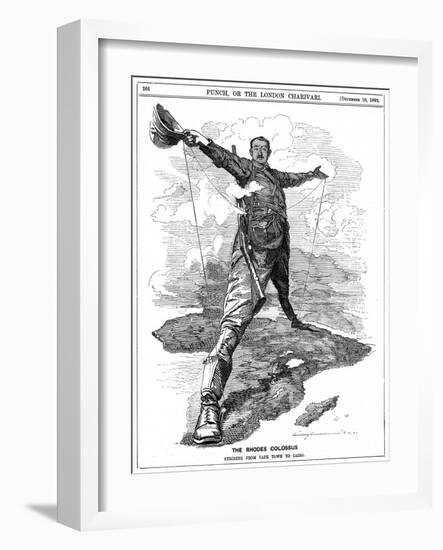 The Rhodes Colossus, 1892-Edward Linley Sambourne-Framed Giclee Print