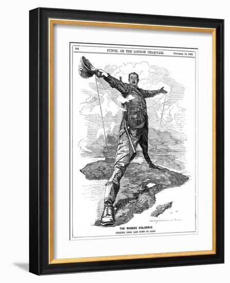 The Rhodes Colossus, 1892-Edward Linley Sambourne-Framed Giclee Print