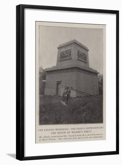 The Rhodes Memorial, the Panels Representing the Death of Wilson's Party-null-Framed Giclee Print