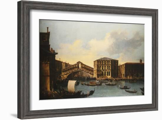 The Rialto Bridge, venice, from the North-Venetian School-Framed Giclee Print