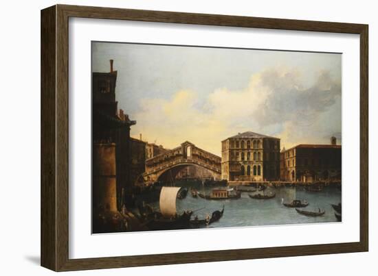 The Rialto Bridge, venice, from the North-Venetian School-Framed Giclee Print