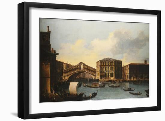 The Rialto Bridge, venice, from the North-Venetian School-Framed Giclee Print