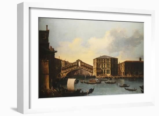 The Rialto Bridge, venice, from the North-Venetian School-Framed Giclee Print