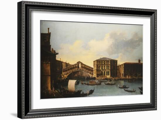 The Rialto Bridge, venice, from the North-Venetian School-Framed Giclee Print