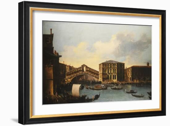 The Rialto Bridge, venice, from the North-Venetian School-Framed Giclee Print