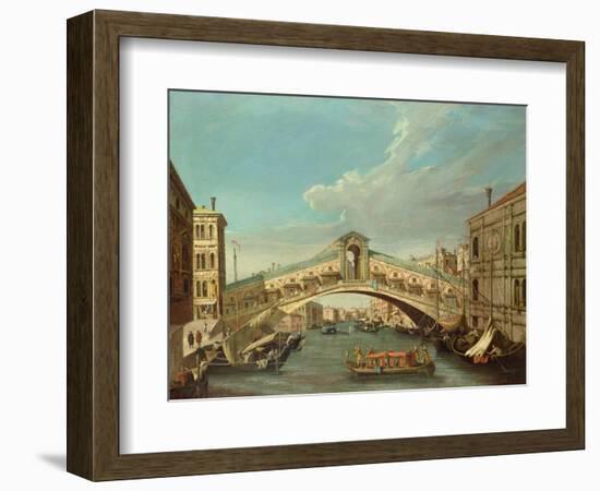 The Rialto Bridge, Venice-Canaletto-Framed Giclee Print