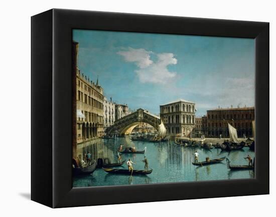 The Rialto Bridge-Canaletto-Framed Premier Image Canvas