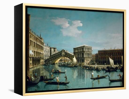 The Rialto Bridge-Canaletto-Framed Premier Image Canvas